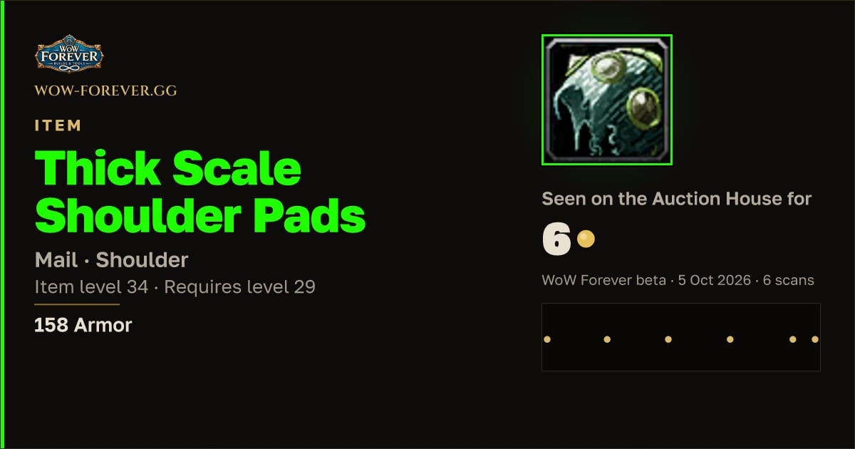 The preview card for Thick Scale Shoulder Pads