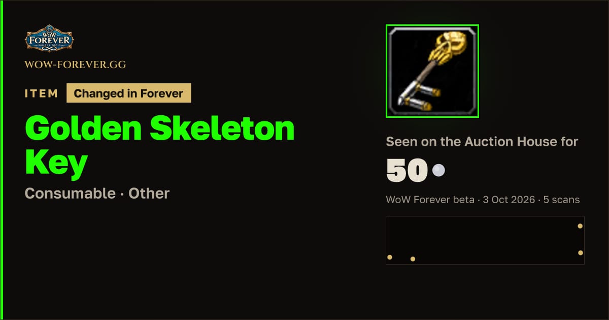 The preview card for Golden Skeleton Key