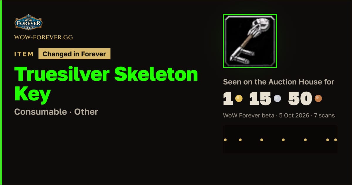 The preview card for Truesilver Skeleton Key