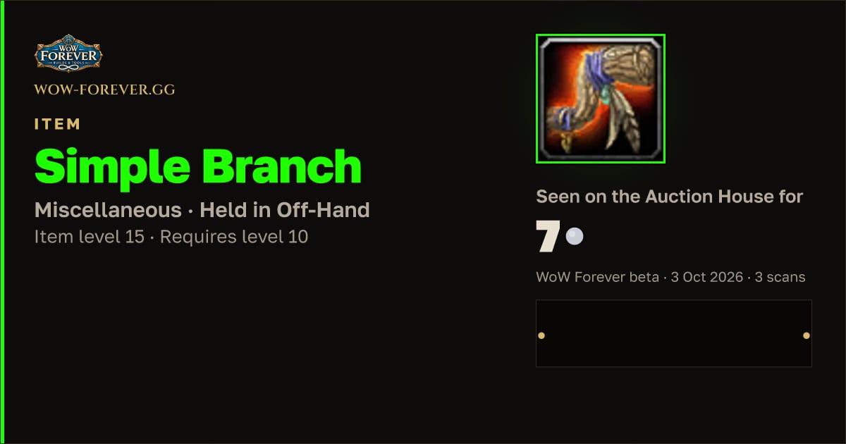 The preview card for Simple Branch