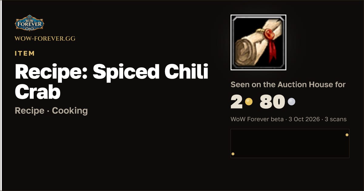 The preview card for Recipe: Spiced Chili Crab