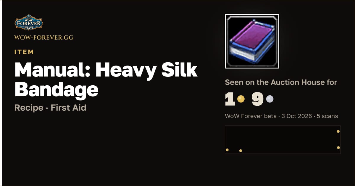 The preview card for Manual: Heavy Silk Bandage