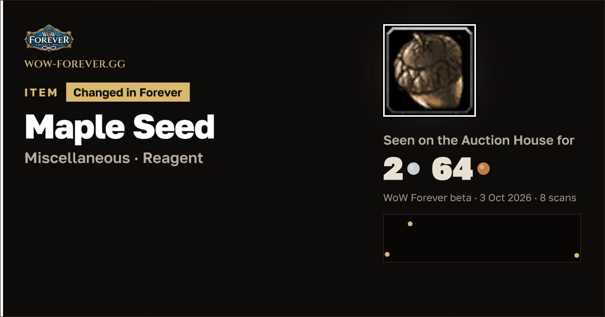 The preview card for Maple Seed