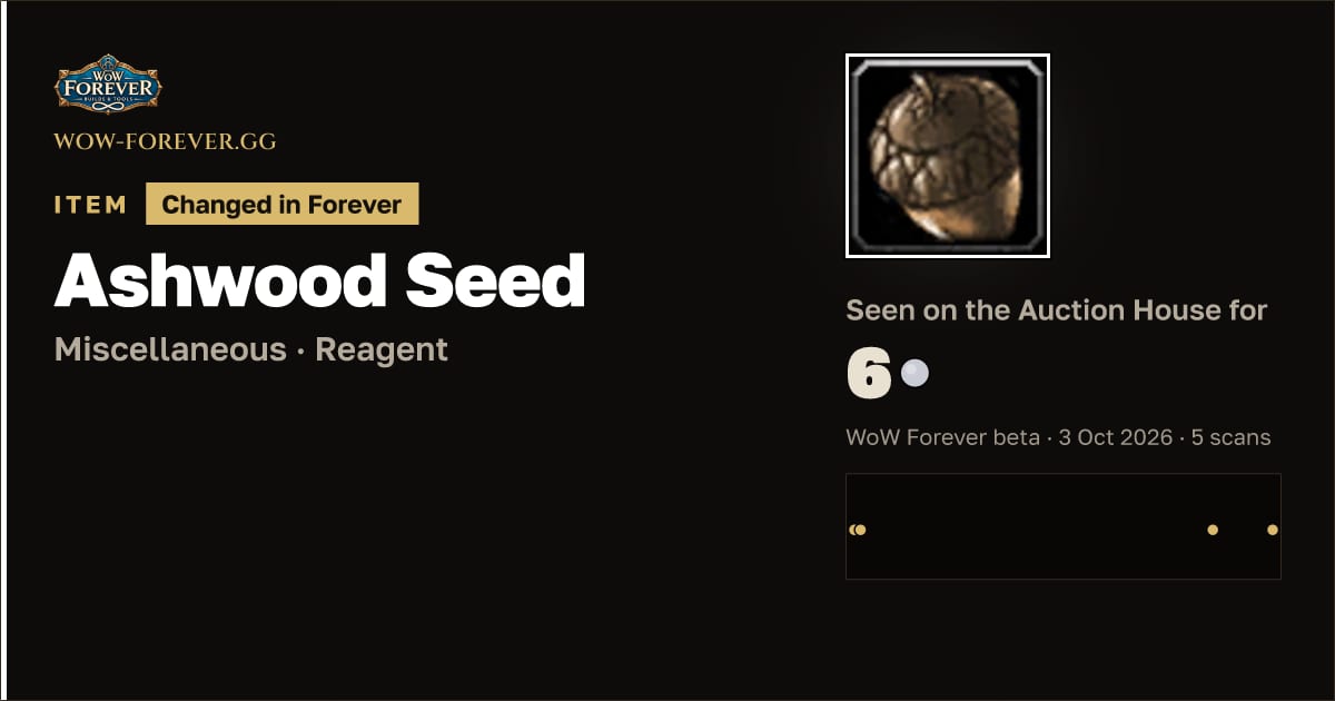 The preview card for Ashwood Seed