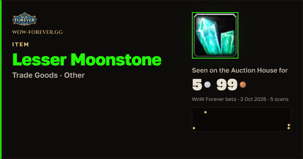 The preview card for Lesser Moonstone