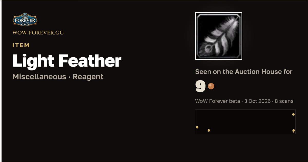 The preview card for Light Feather