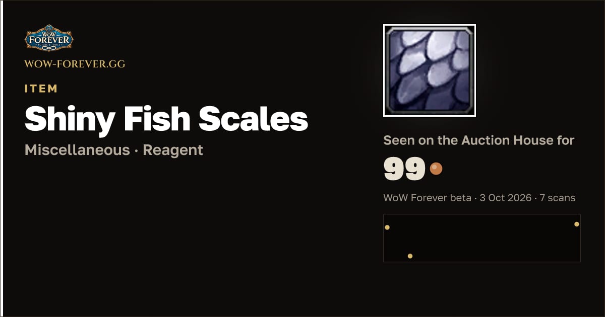 The preview card for Shiny Fish Scales