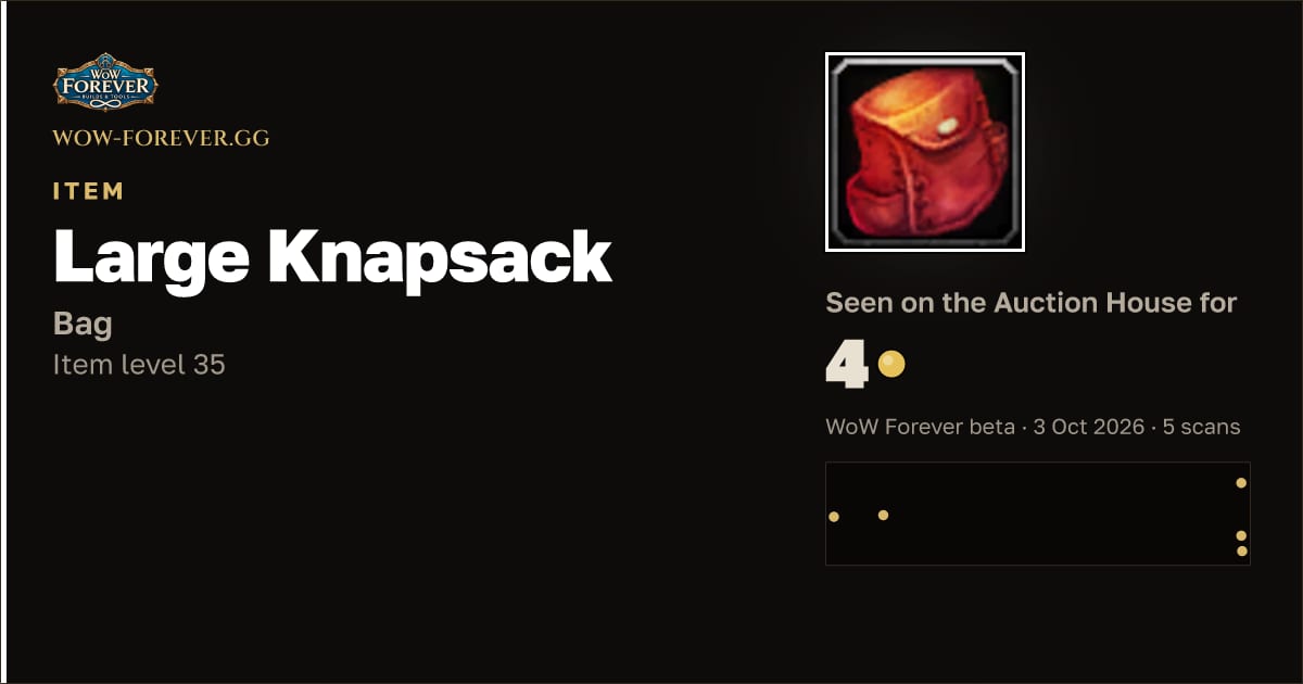 The preview card for Large Knapsack