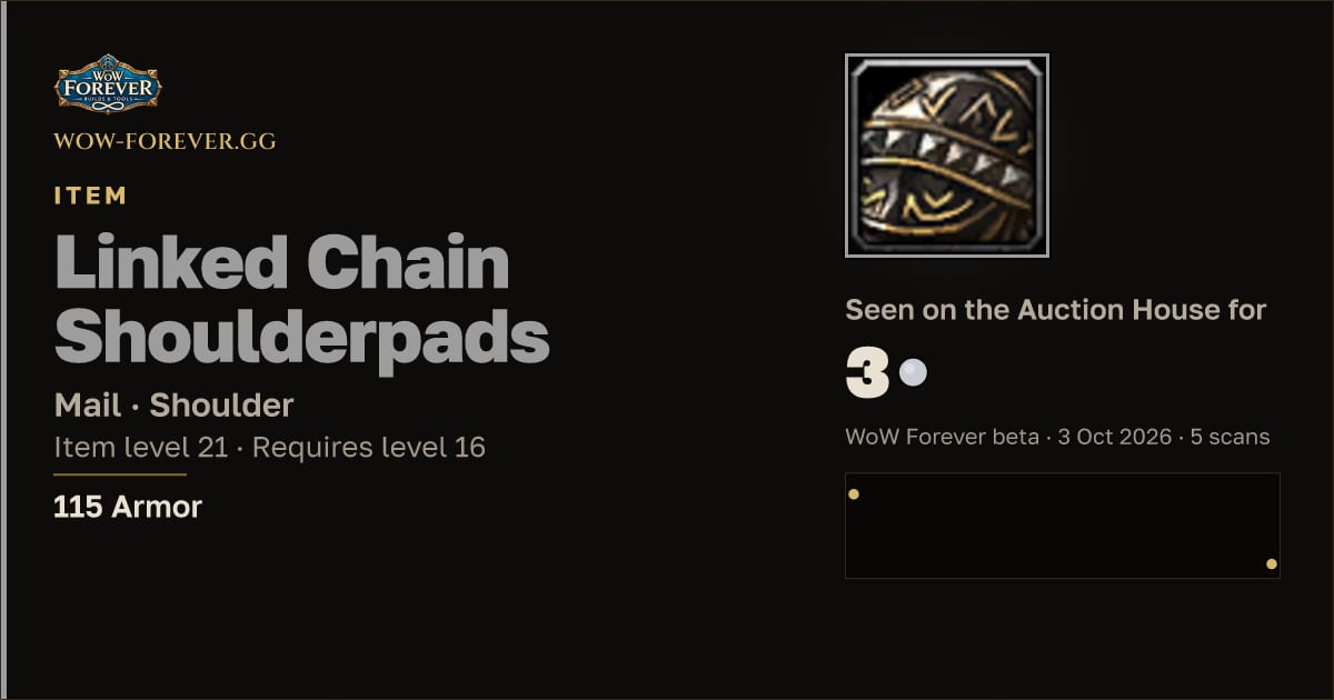 The preview card for Linked Chain Shoulderpads