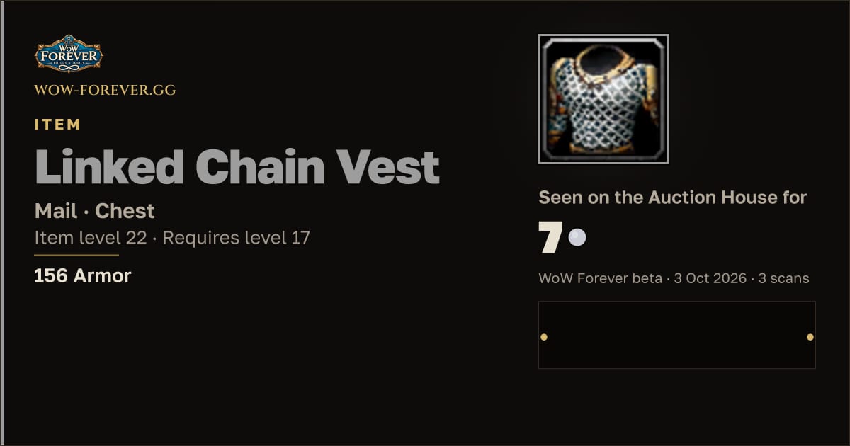 The preview card for Linked Chain Vest