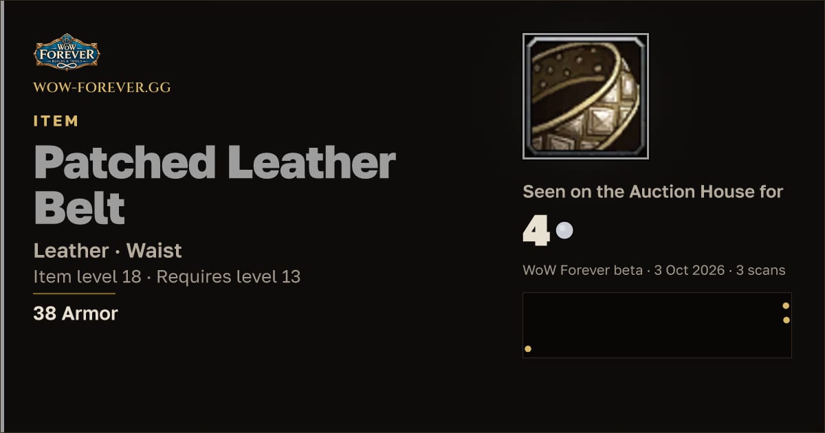 The preview card for Patched Leather Belt