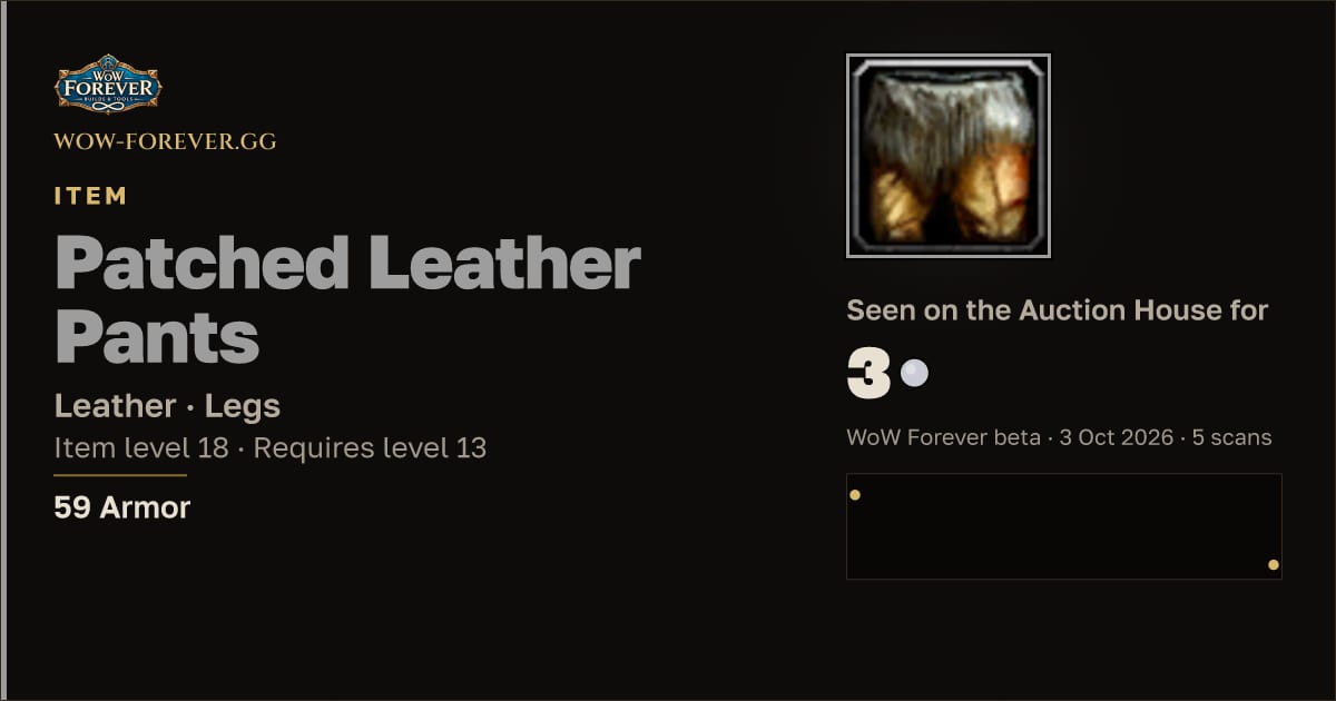 The preview card for Patched Leather Pants