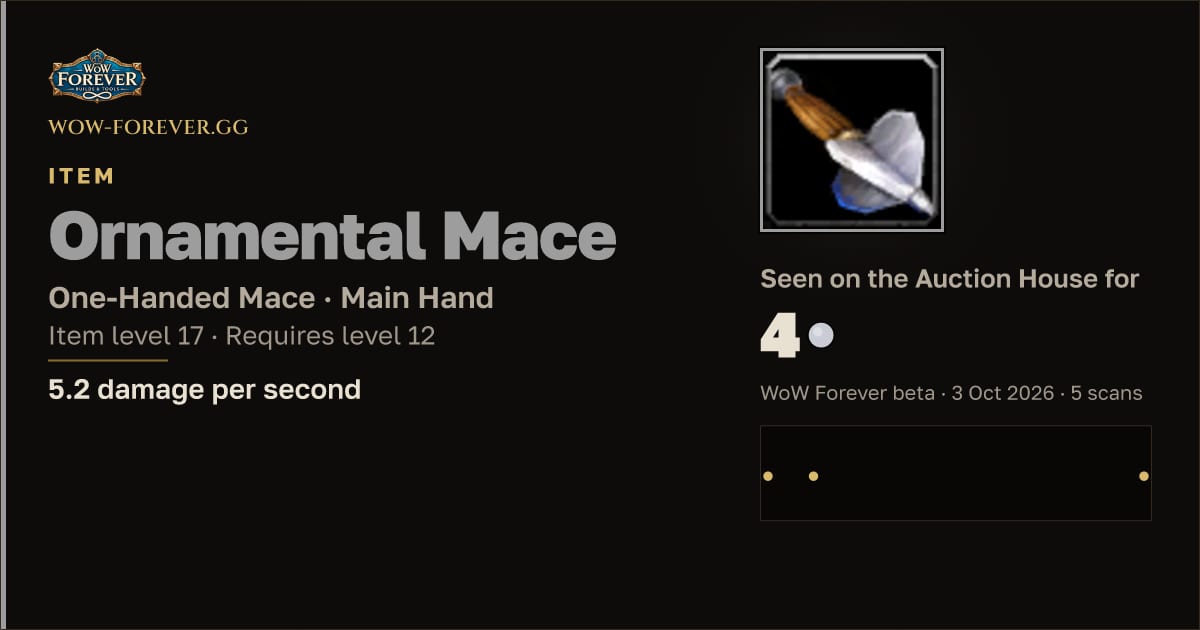 The preview card for Ornamental Mace