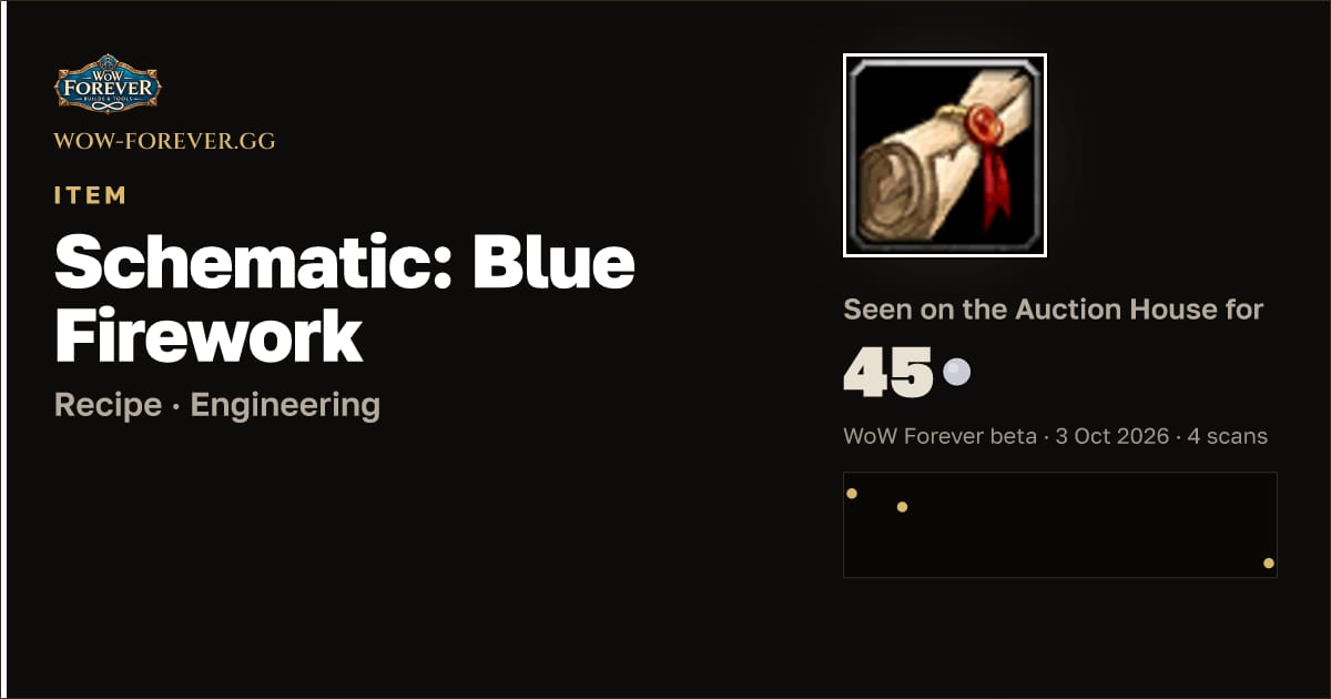 The preview card for Schematic: Blue Firework