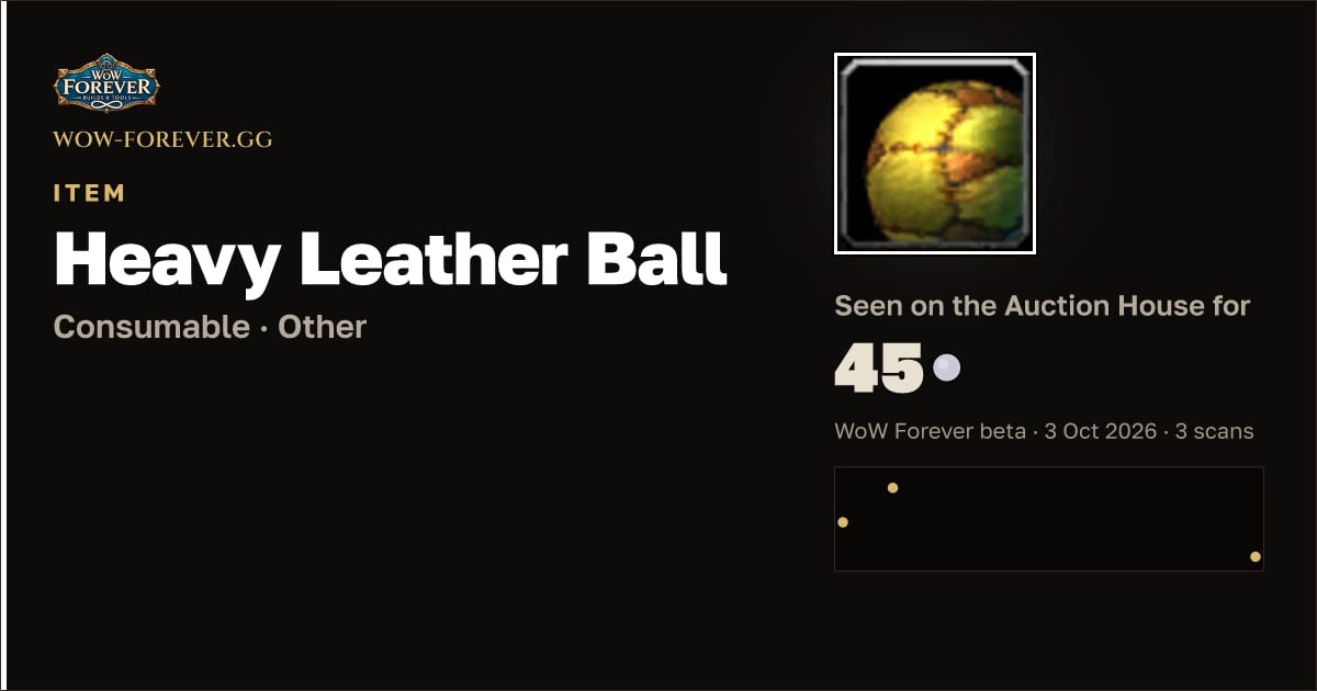 The preview card for Heavy Leather Ball