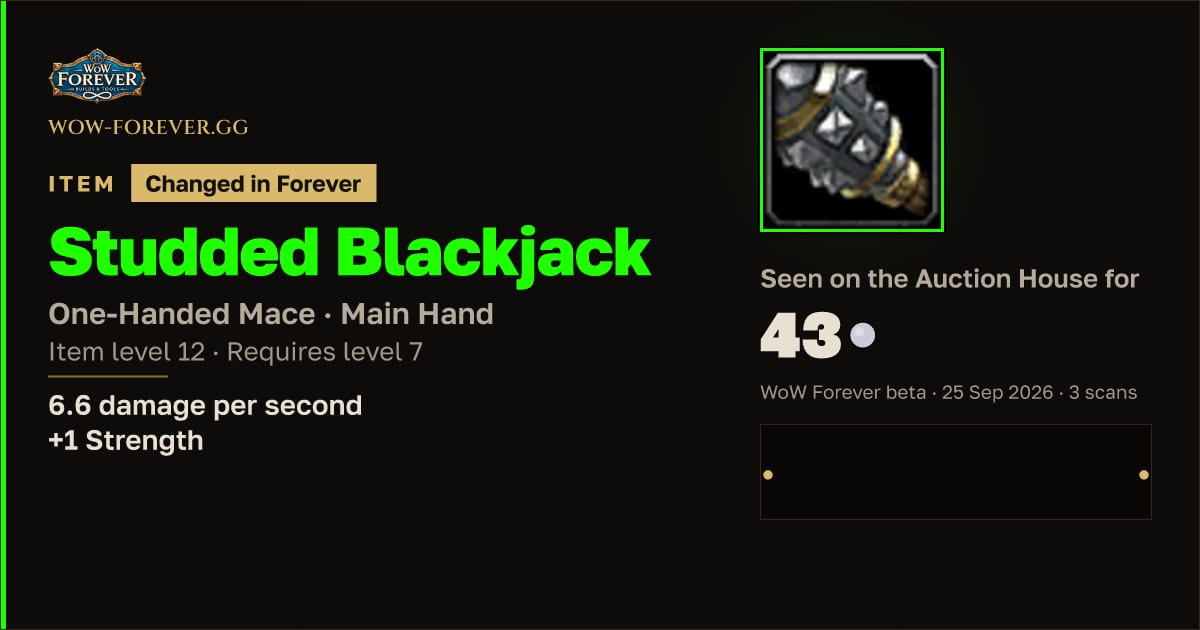 The preview card for Studded Blackjack