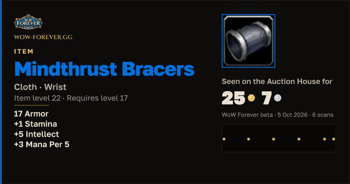 The preview card for Mindthrust Bracers