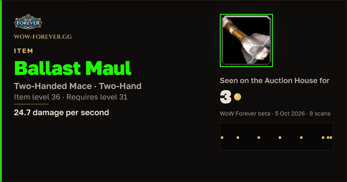 The preview card for Ballast Maul