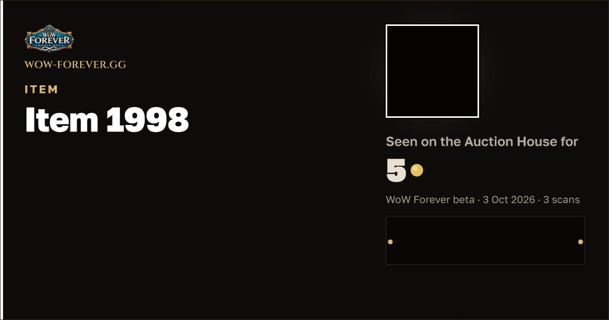 The preview card for Item 1998