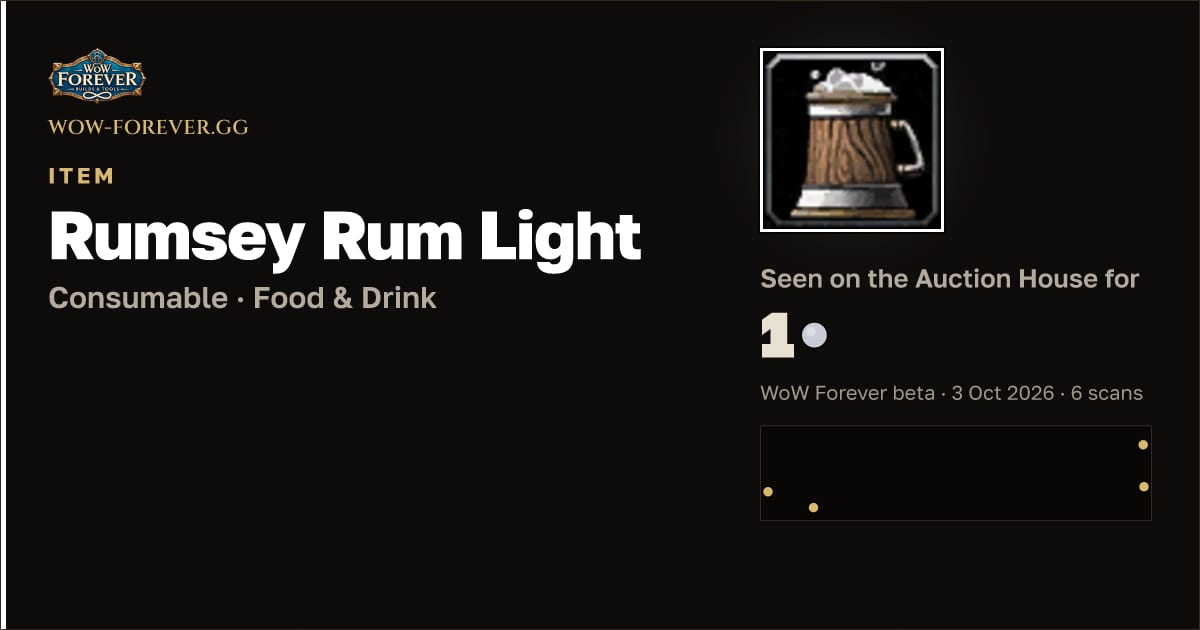 The preview card for Rumsey Rum Light