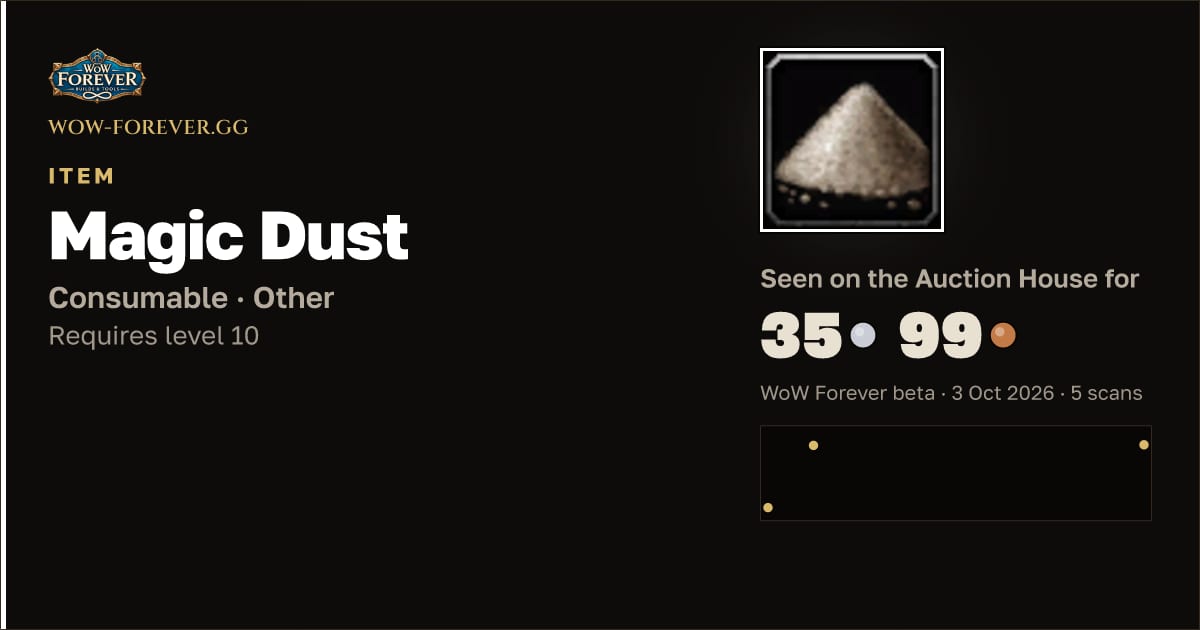 The preview card for Magic Dust