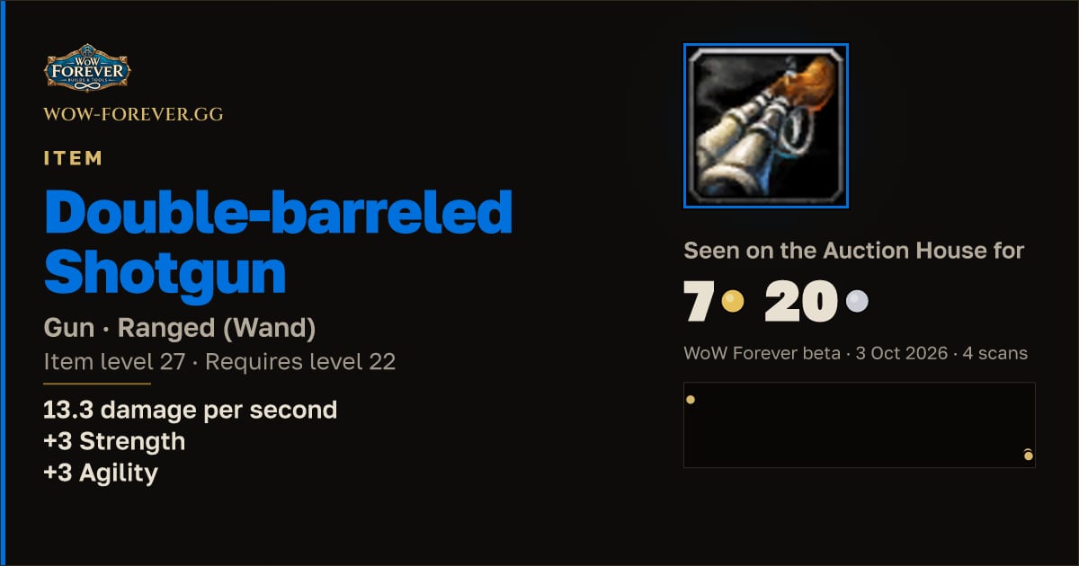 The preview card for Double-barreled Shotgun
