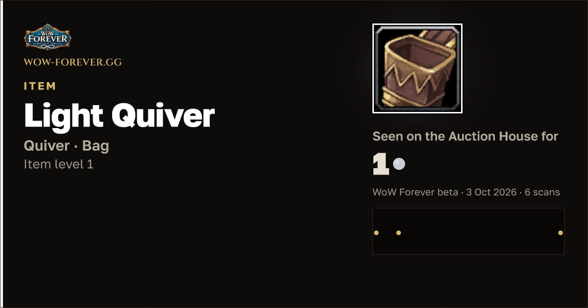 The preview card for Light Quiver