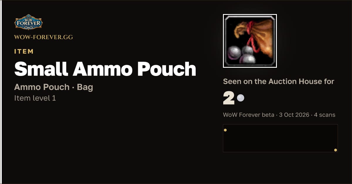 The preview card for Small Ammo Pouch