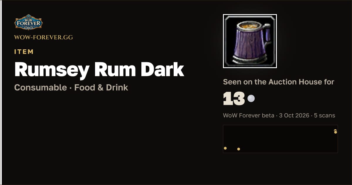 The preview card for Rumsey Rum Dark
