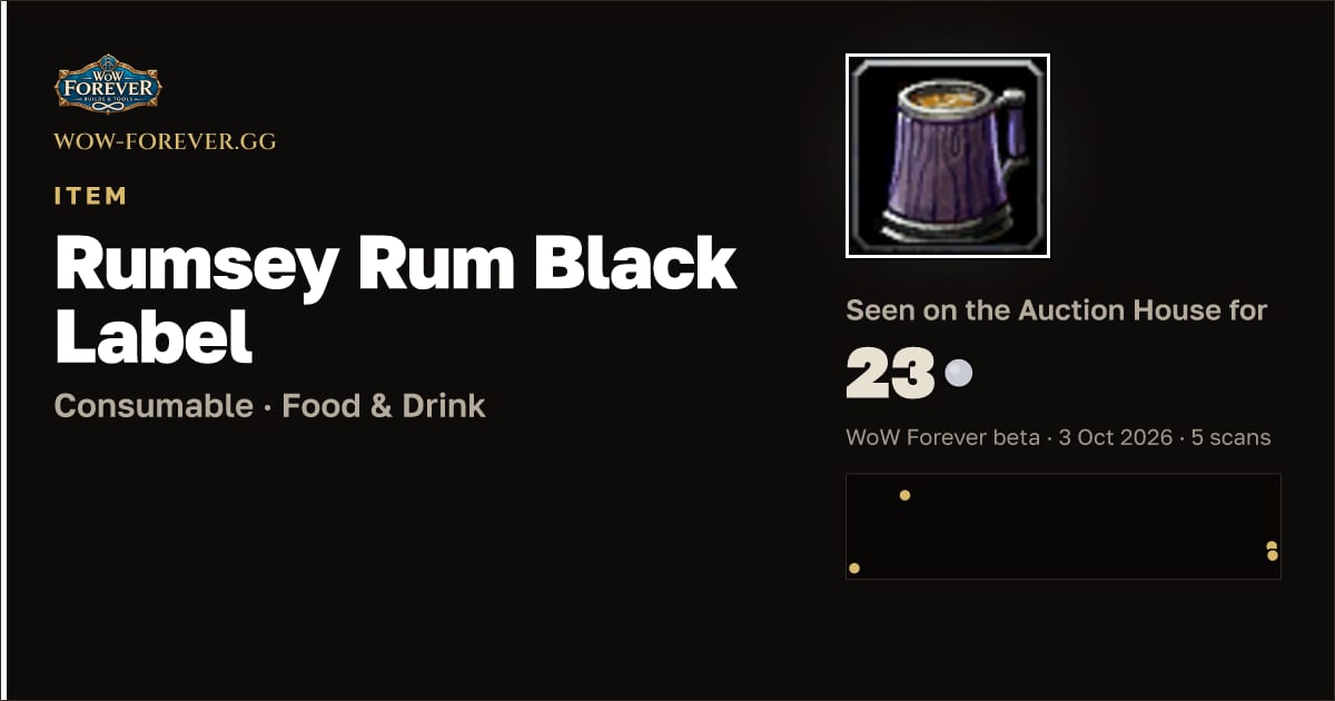 The preview card for Rumsey Rum Black Label