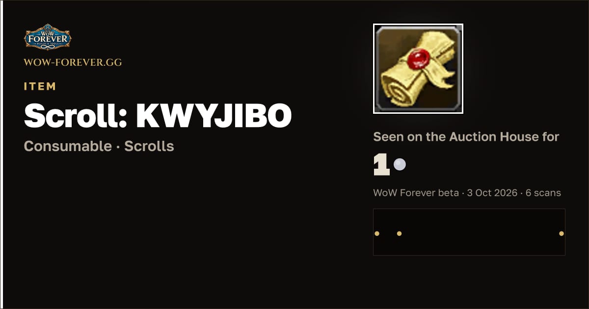 The preview card for Scroll: KWYJIBO