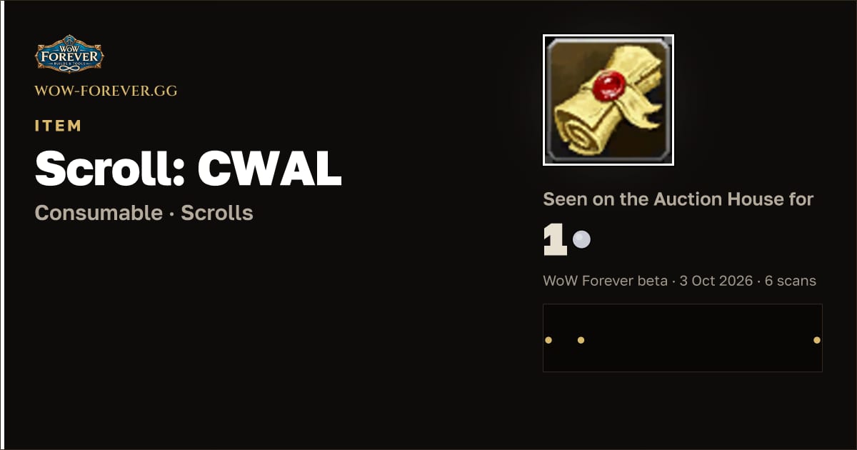 The preview card for Scroll: CWAL