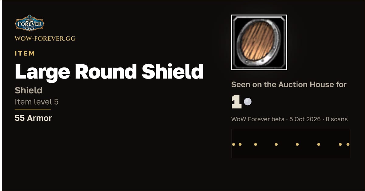 The preview card for Large Round Shield