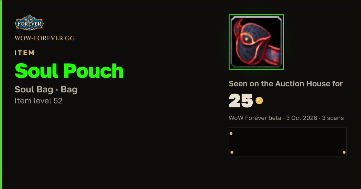The preview card for Soul Pouch