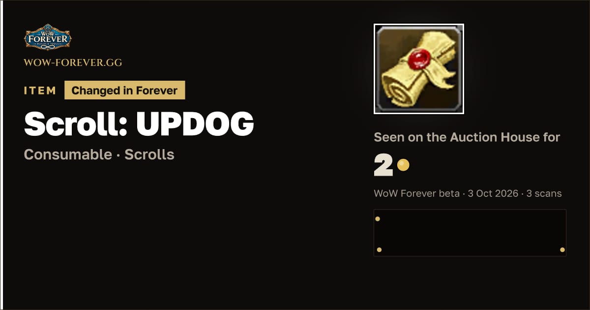 The preview card for Scroll: UPDOG