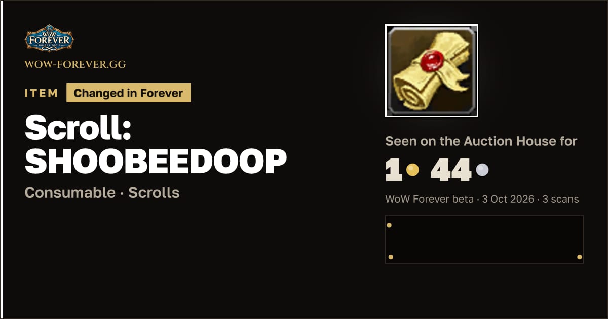 The preview card for Scroll: SHOOBEEDOOP