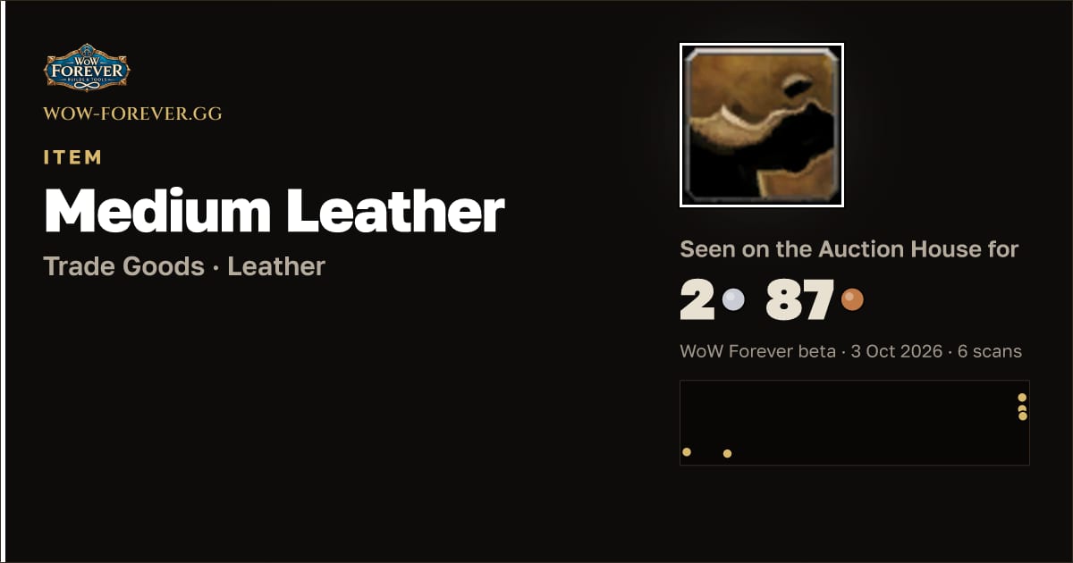 The preview card for Medium Leather