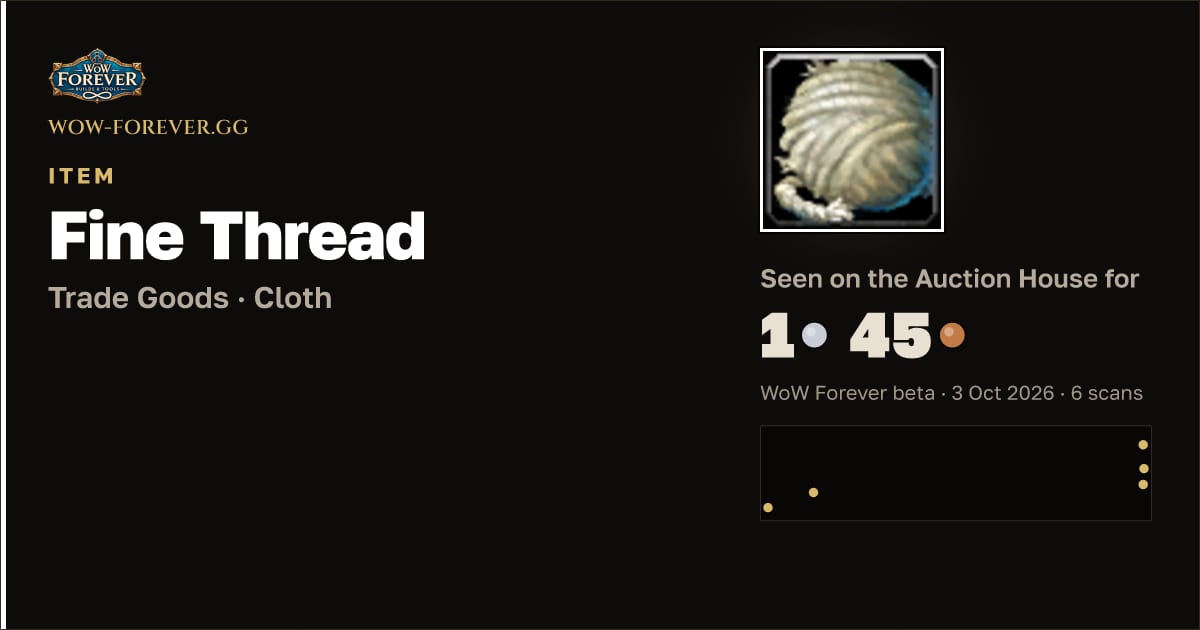 The preview card for Fine Thread