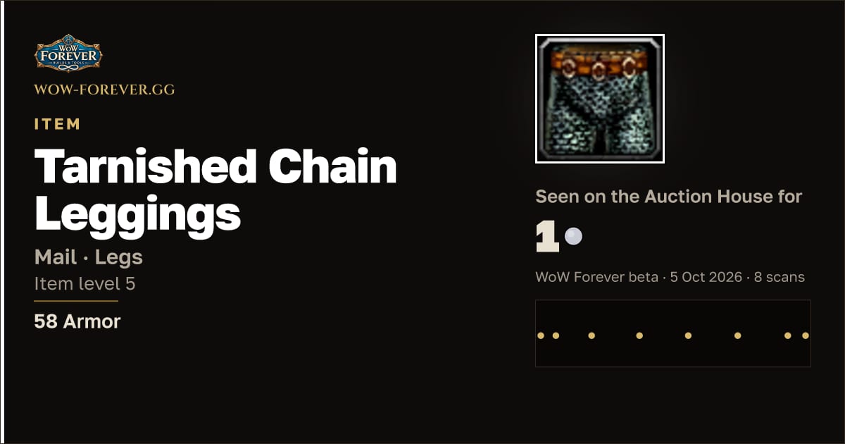 The preview card for Tarnished Chain Leggings