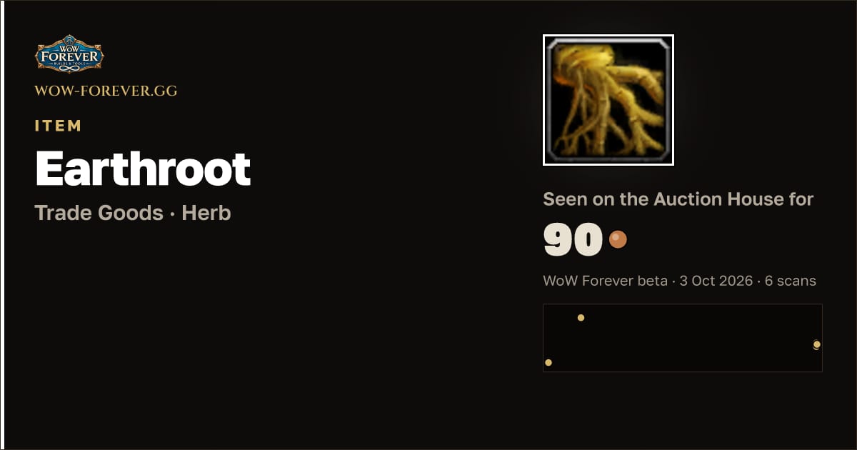 The preview card for Earthroot