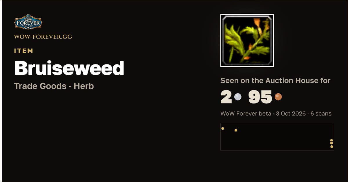 The preview card for Bruiseweed