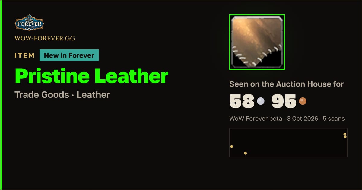 The preview card for Pristine Leather