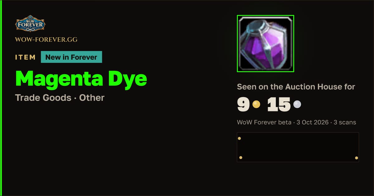 The preview card for Magenta Dye
