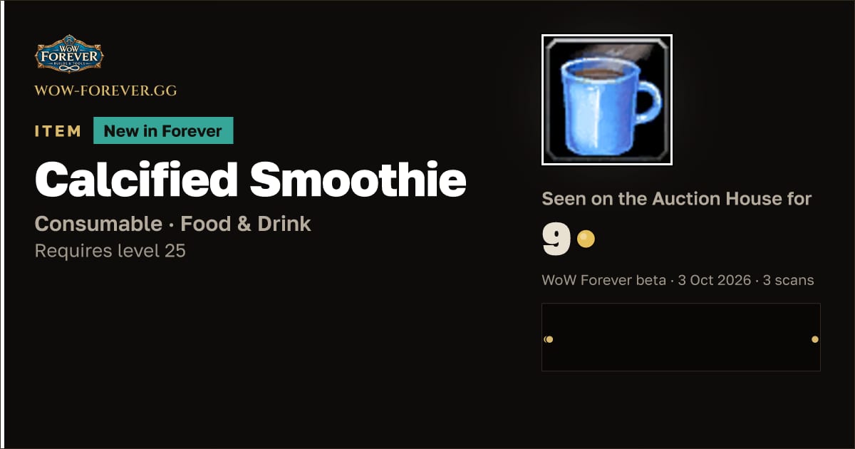 The preview card for Calcified Smoothie