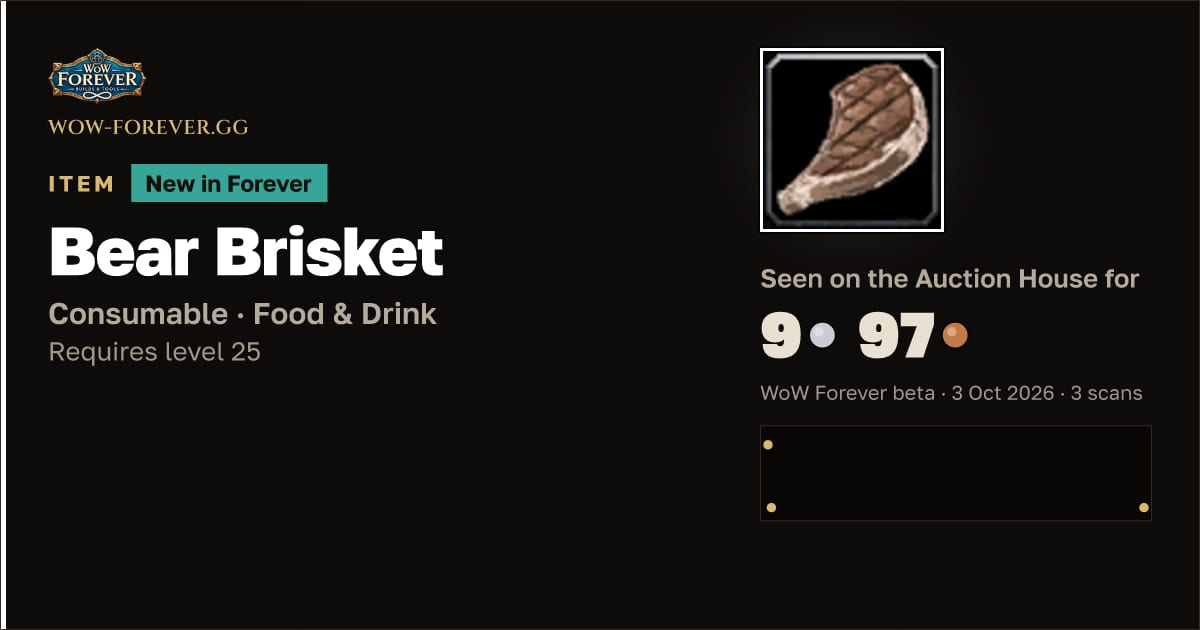 The preview card for Bear Brisket