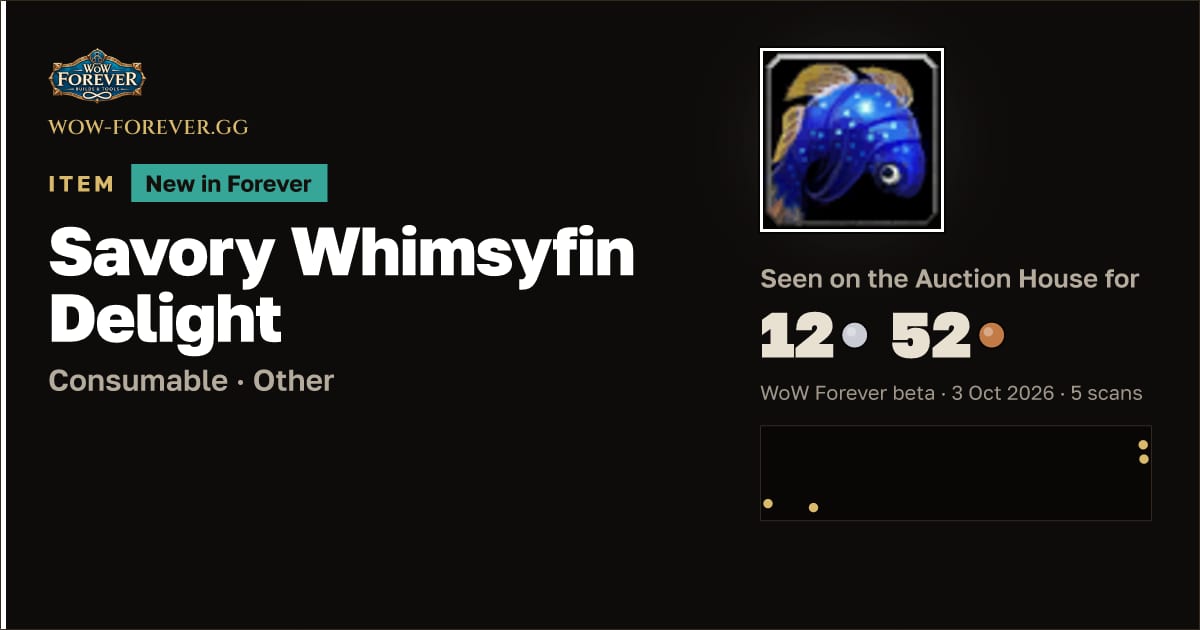 The preview card for Savory Whimsyfin Delight