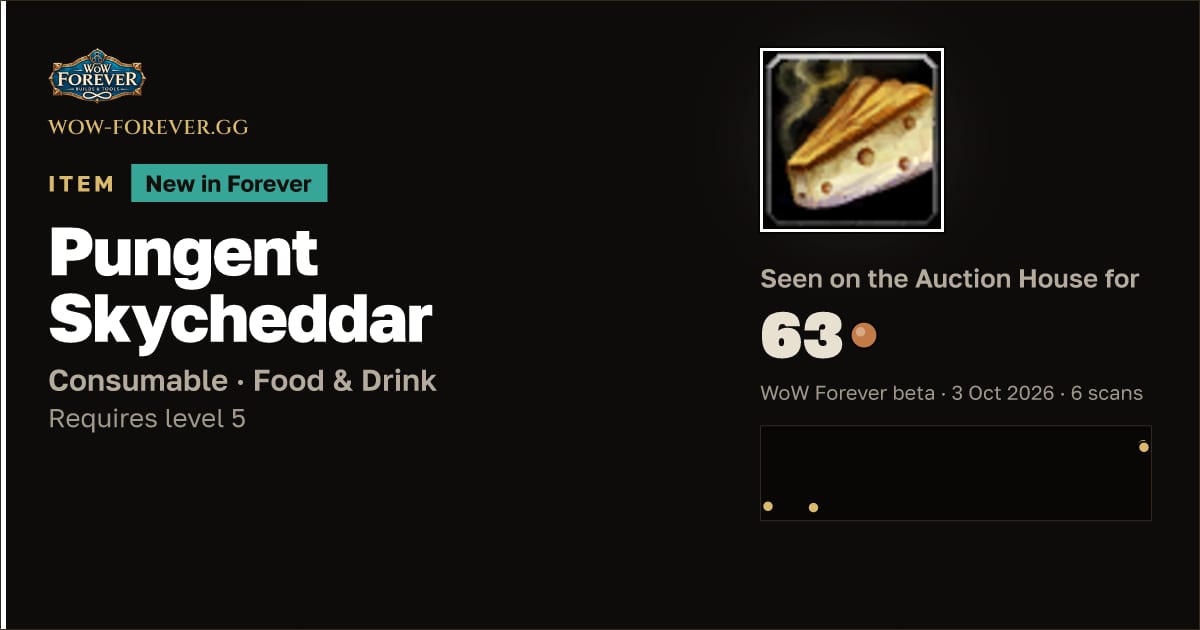 The preview card for Pungent Skycheddar