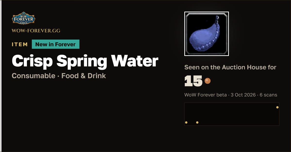 The preview card for Crisp Spring Water