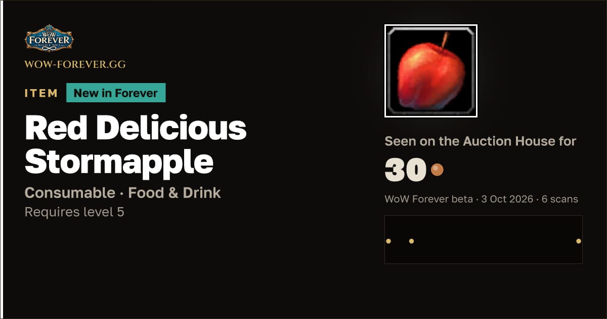 The preview card for Red Delicious Stormapple