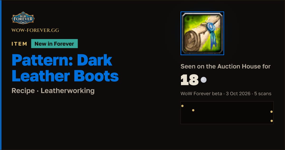 The preview card for Pattern: Dark Leather Boots